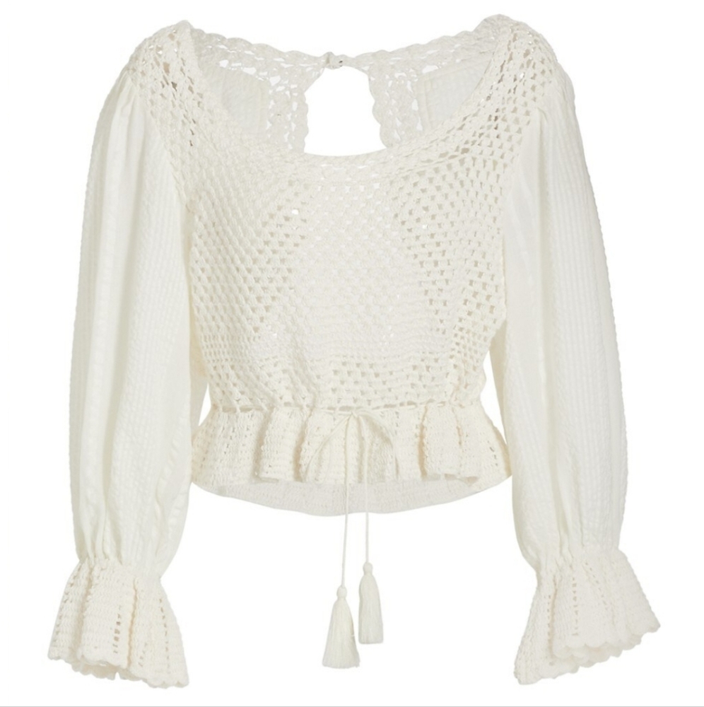 Free People Megan Crochet Top